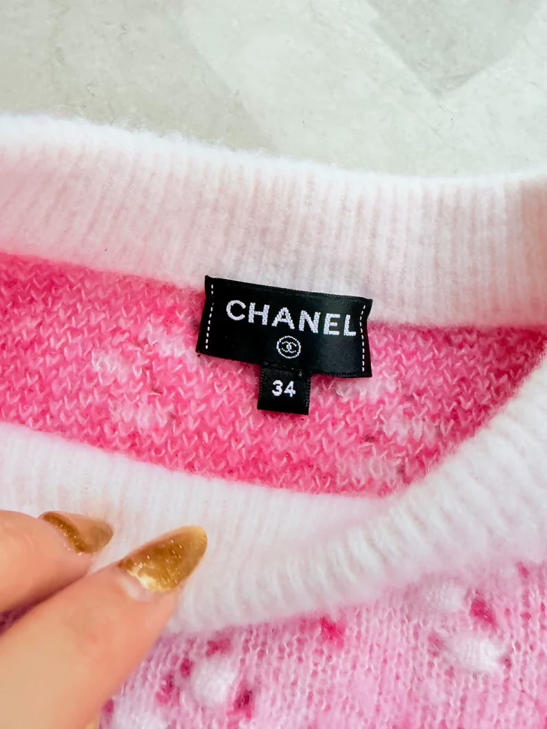 Chanel 23N Pink Cashmere Ski Sweater - Image 5