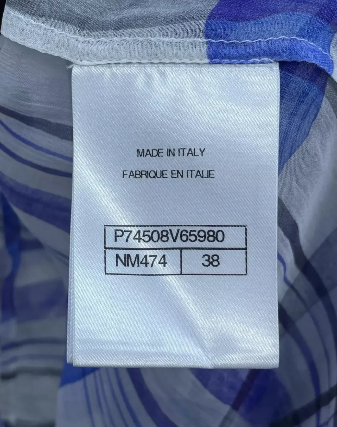 Chanel 23P Blue & White Silk Shirt - Image 5