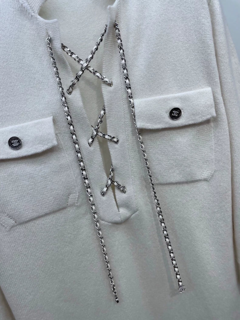 Chanel 23P ecru dress - Image 3