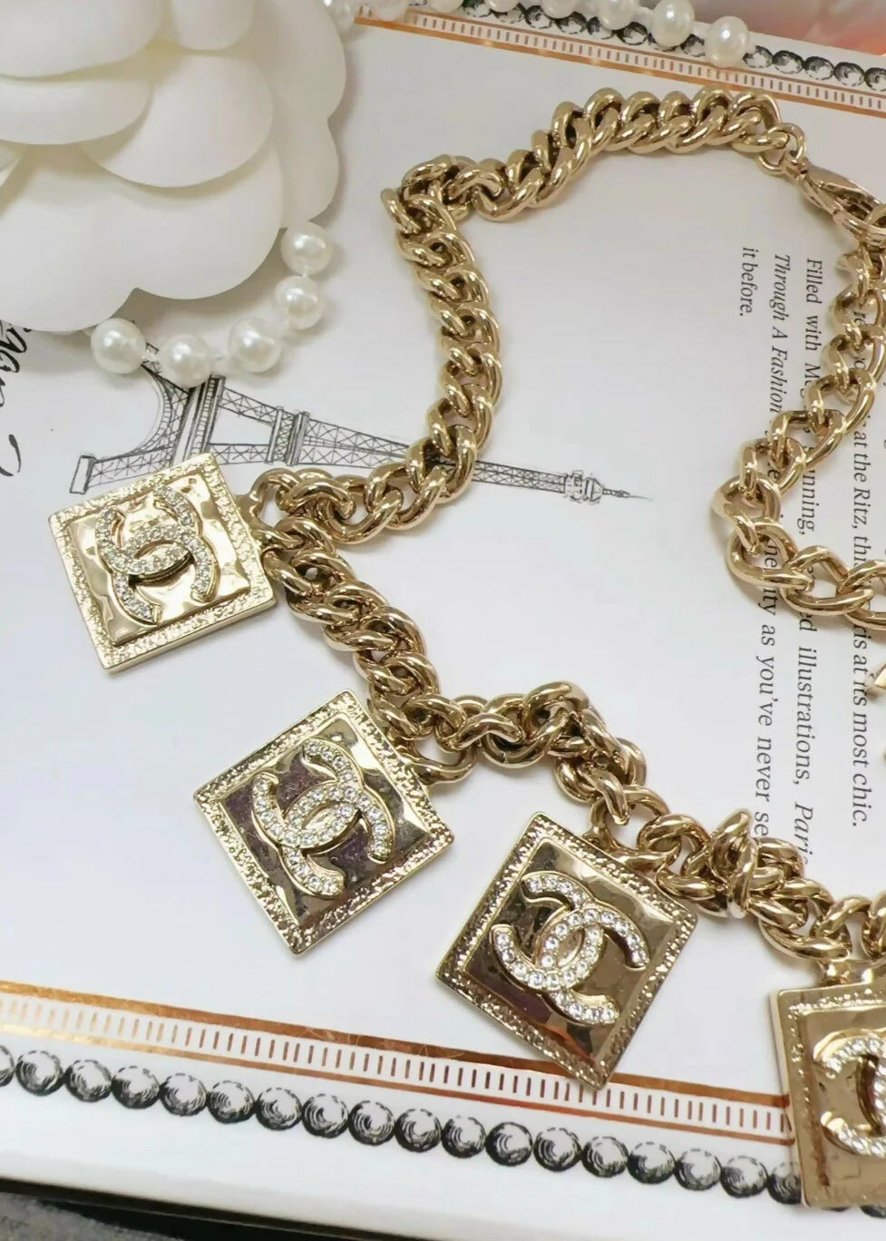 Chanel 23p CC square logo necklace - Image 3