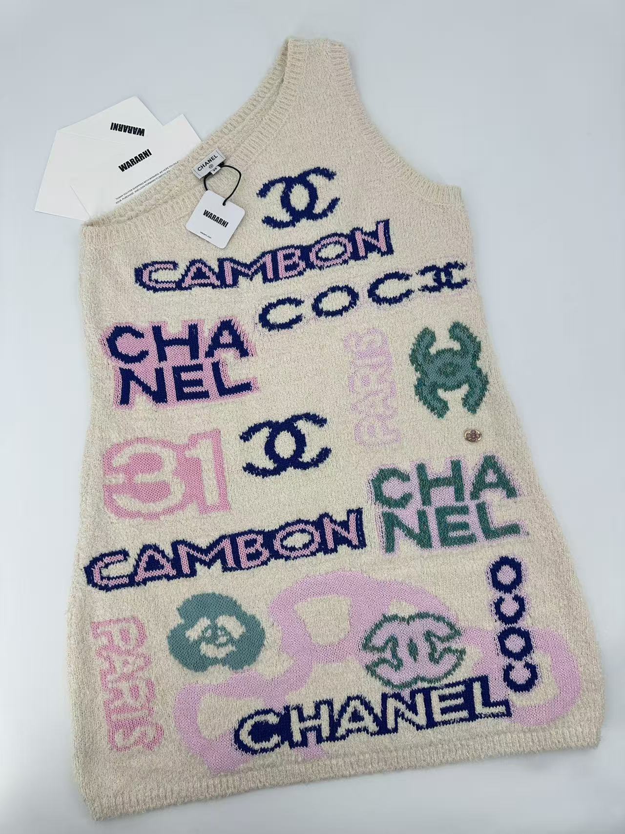 Chanel 23P Off shoulder knitted dress - Image 3