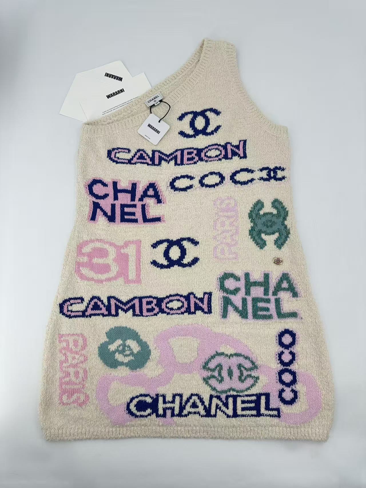 Chanel 23P Off shoulder knitted dress - Image 4