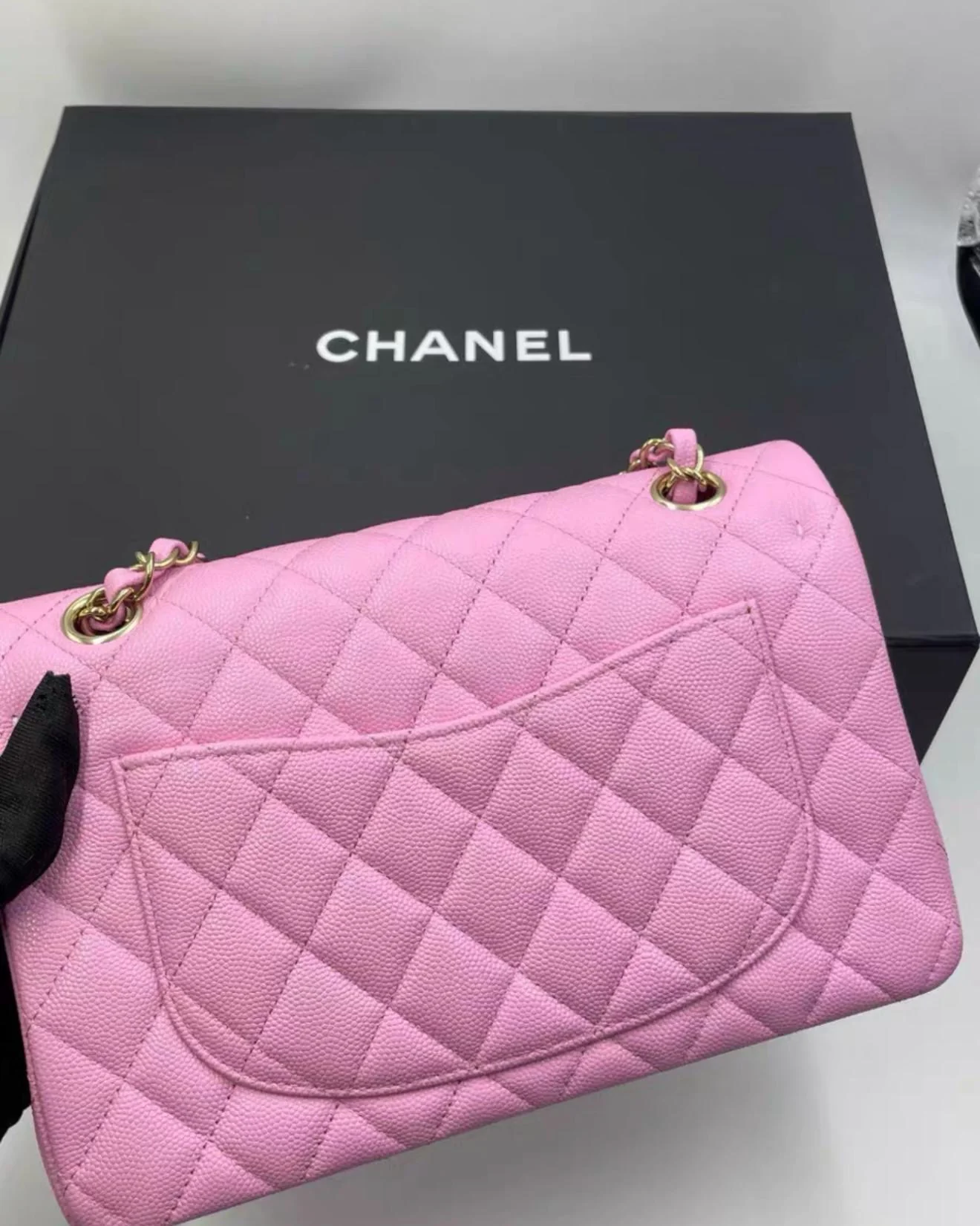 Chanel 23P Pink Caviar Leather Flap Bag - Image 3