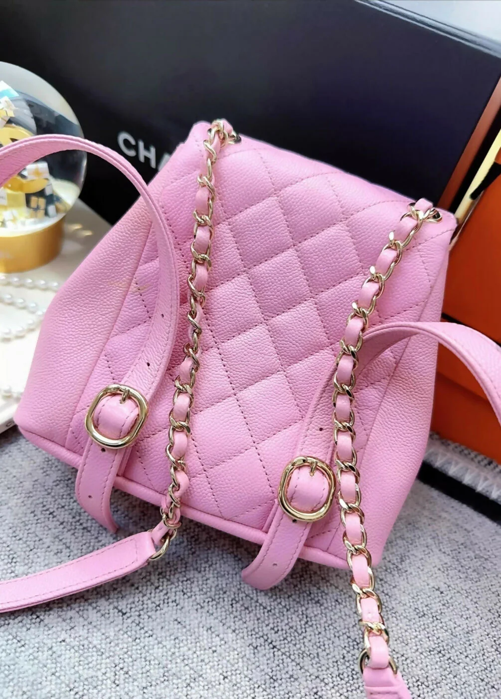 Chanel 23p pink mini Backpack gold hardware - Image 2