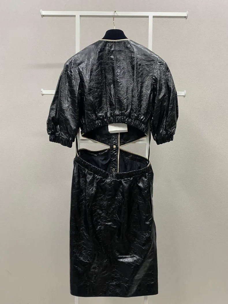 Chanel 22S leather dress - Image 2