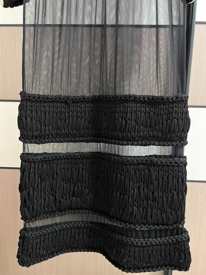 Chanel 23S black see-through dress - Image 2