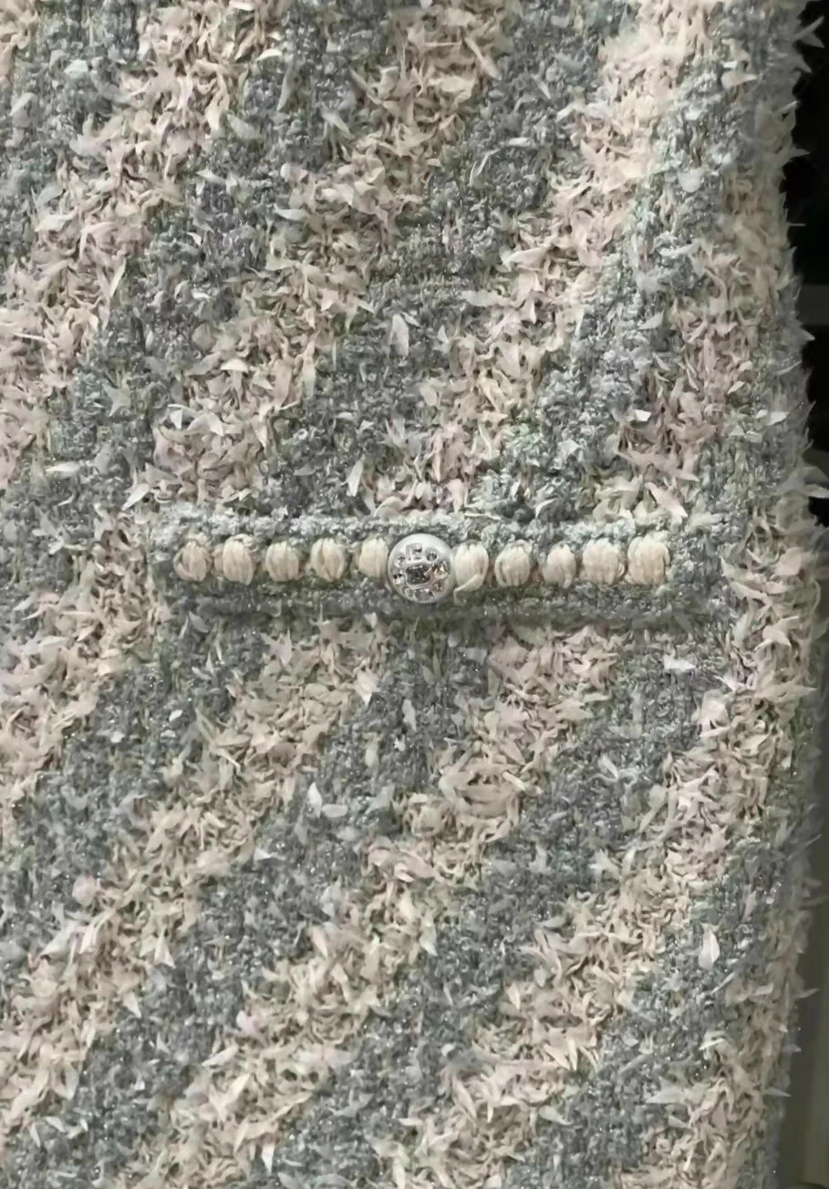 Chanel 23S Mint Green tweed Dress - Image 2
