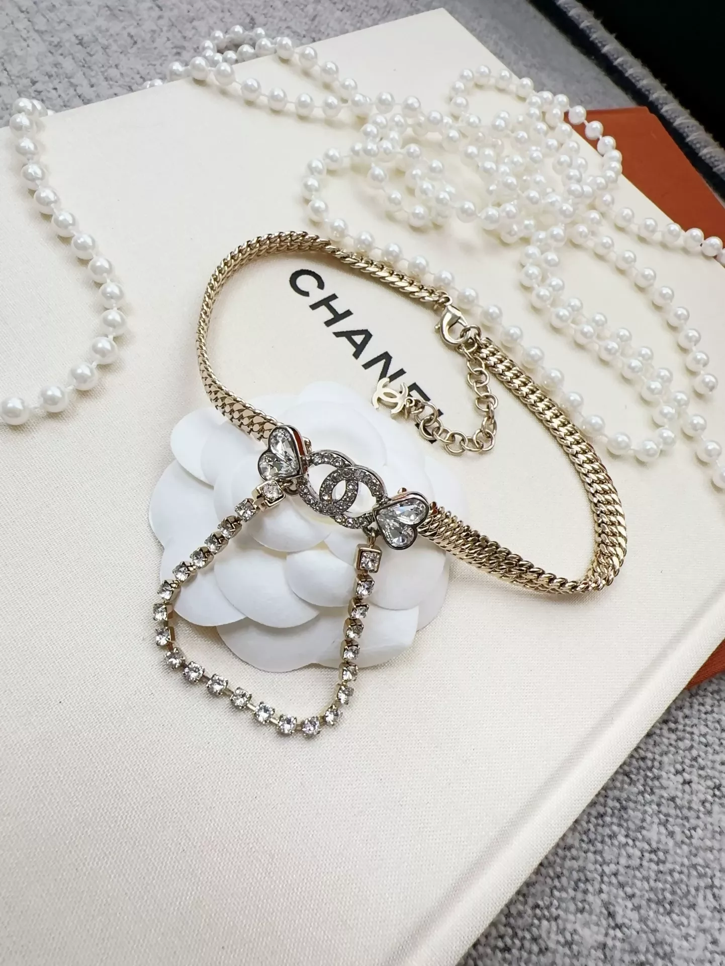 Chanel 23S Gold Double C Choker Necklace