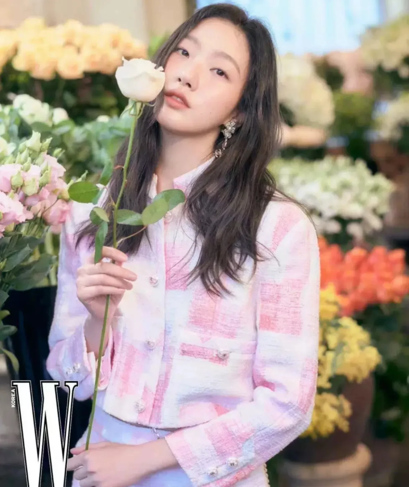 Chanel 23S Pink Painted Cotton Tweed Jacket - Image 3