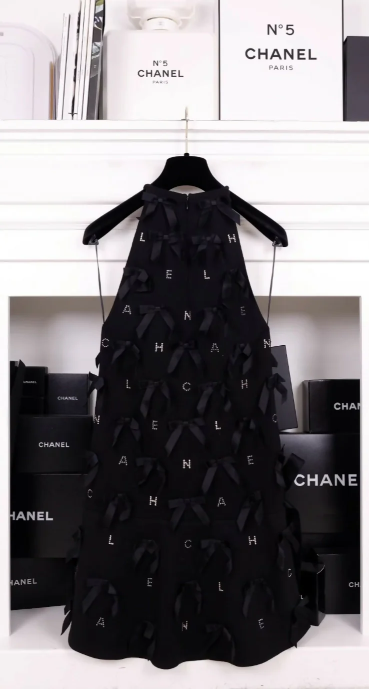 Chanel 23S Black Bow Dress - Image 2