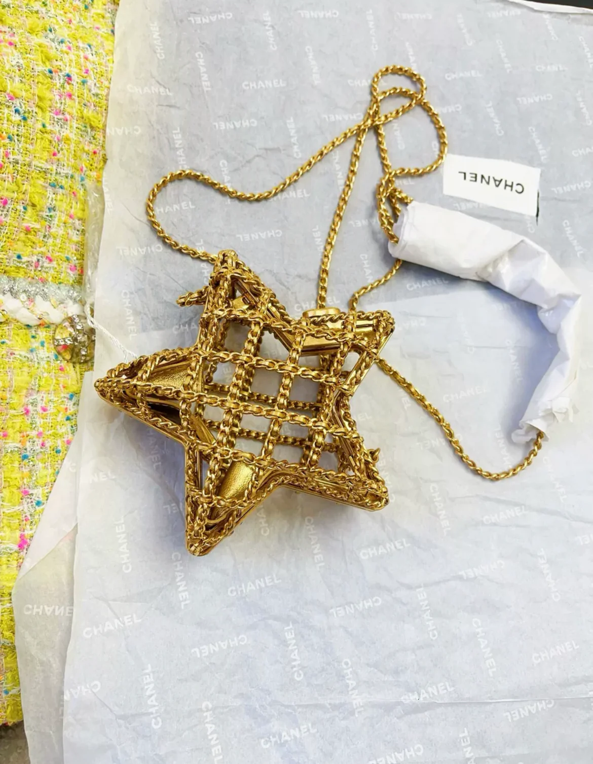 CHANEL 23S Star Minaudiere Gold Evening Bag - Image 5