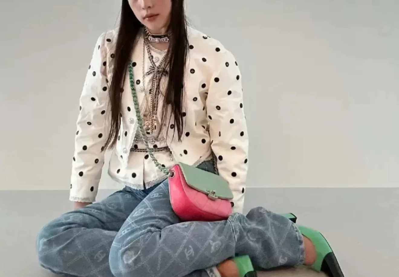 Chanel 23S White & Black Embroidered Lambskin & Lace Jacket - Image 5