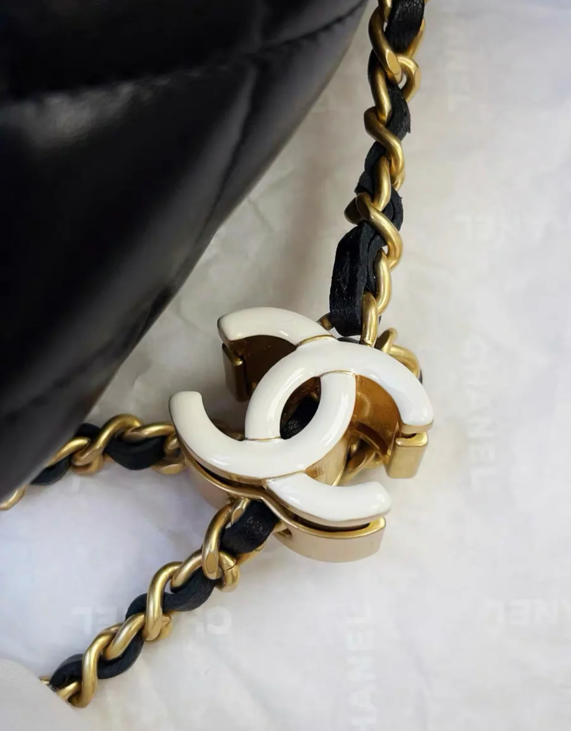 Chanel 24A Black Clutch With Chain - Image 2