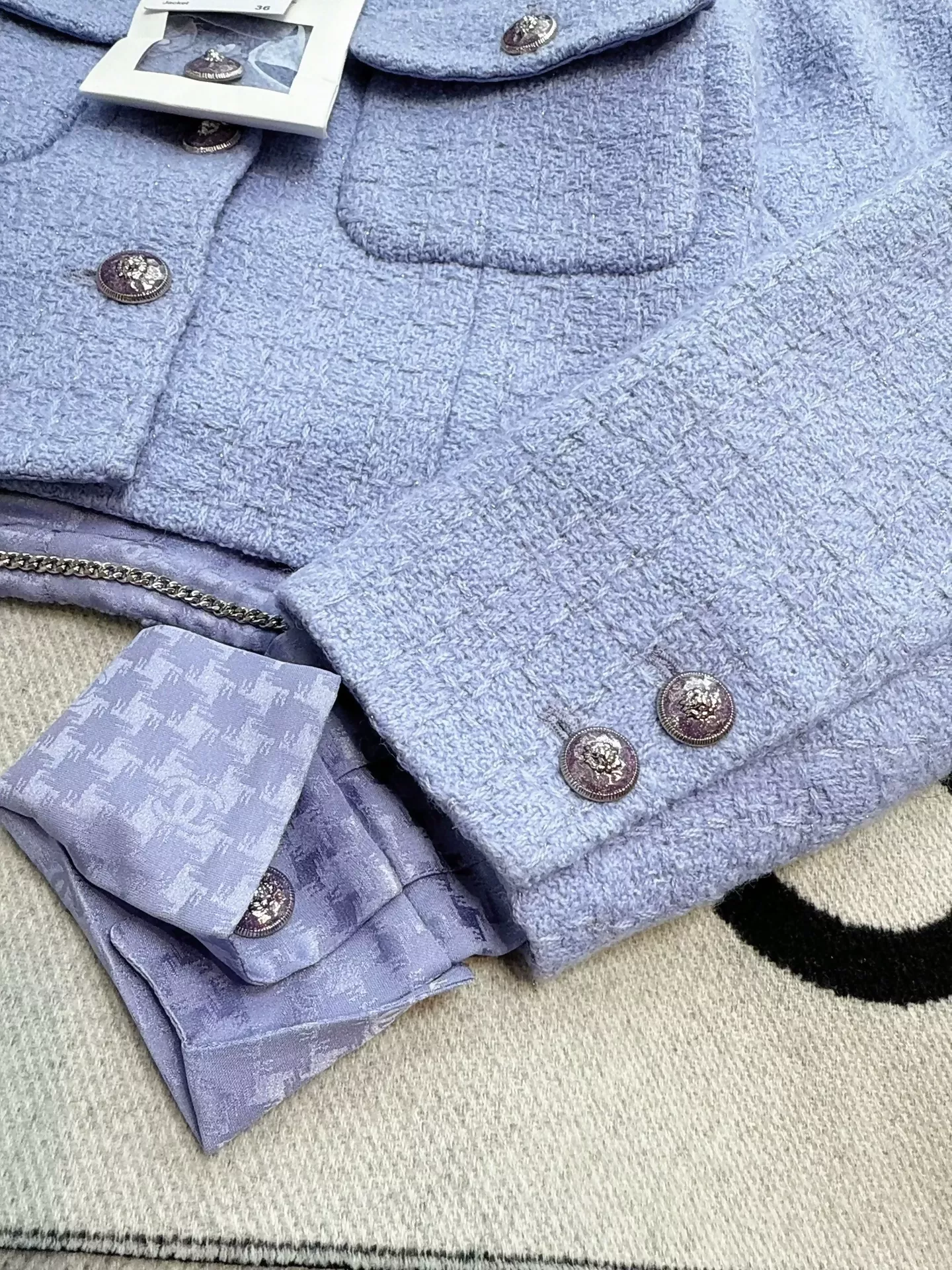Chanel 24A purple tweed jacket - Image 3