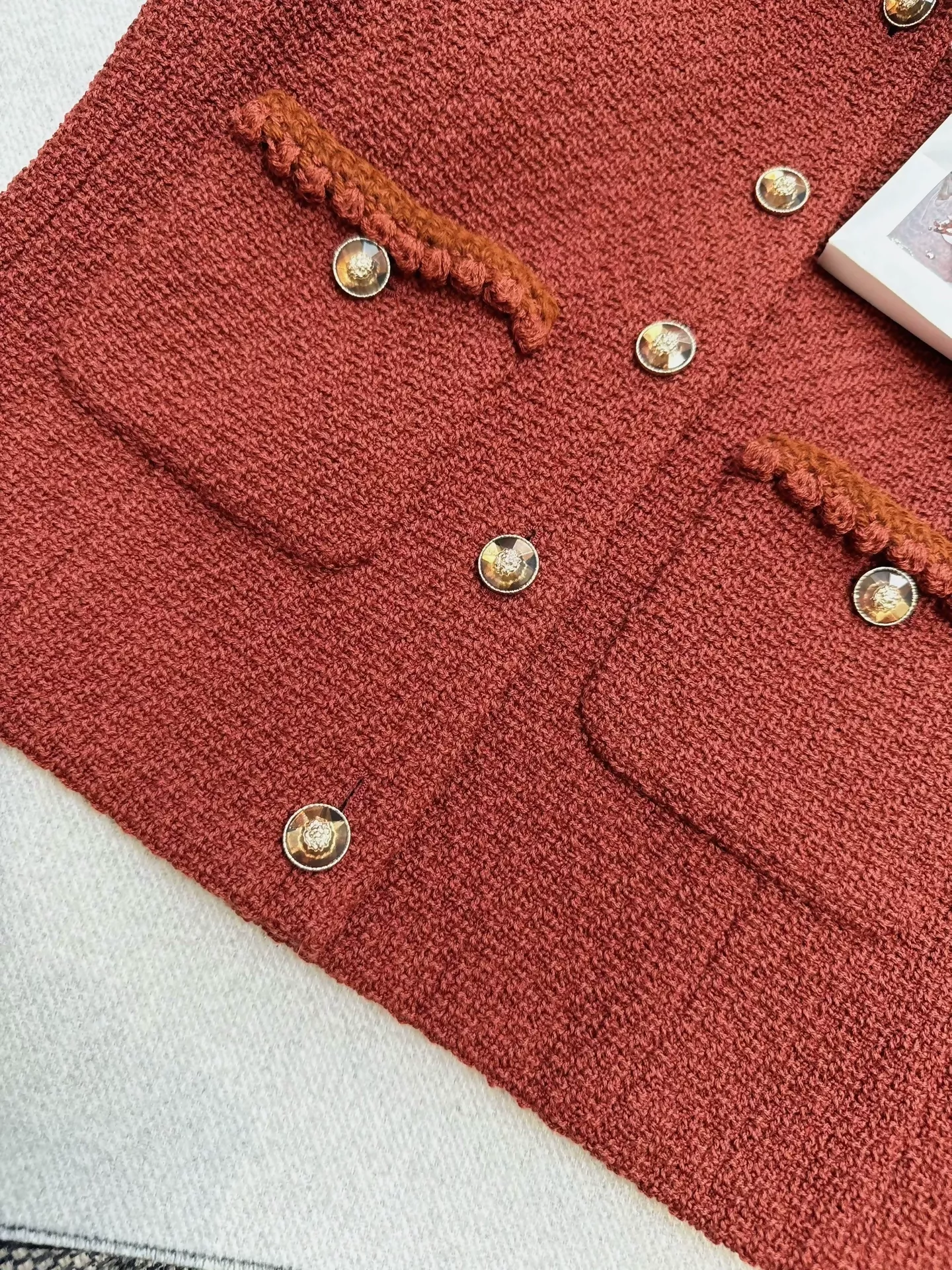 Chanel 24A red tweed vest jacket - Image 2