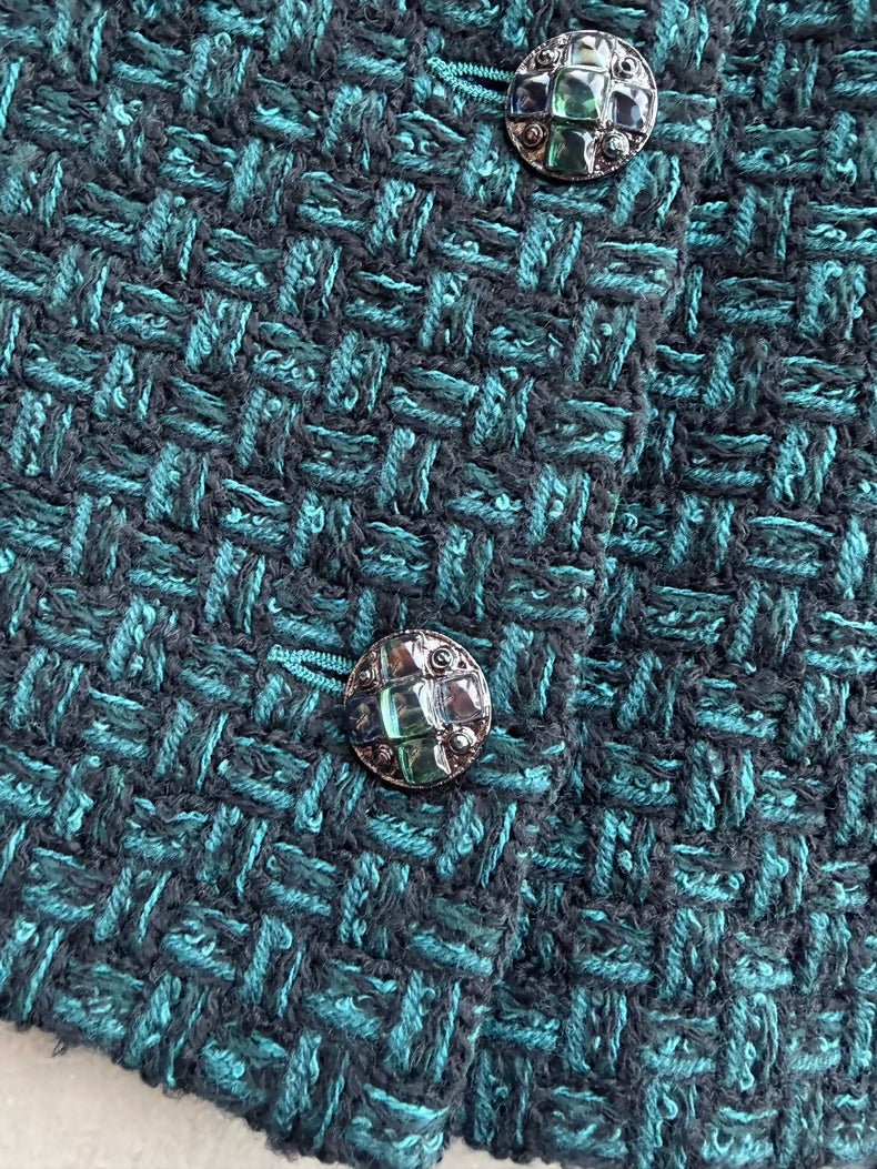 Chanel 24A green Tweed Vest - Image 4