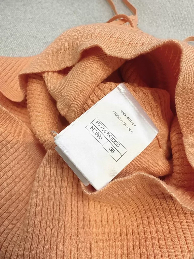 Chanel 24A orange knit top - Image 5