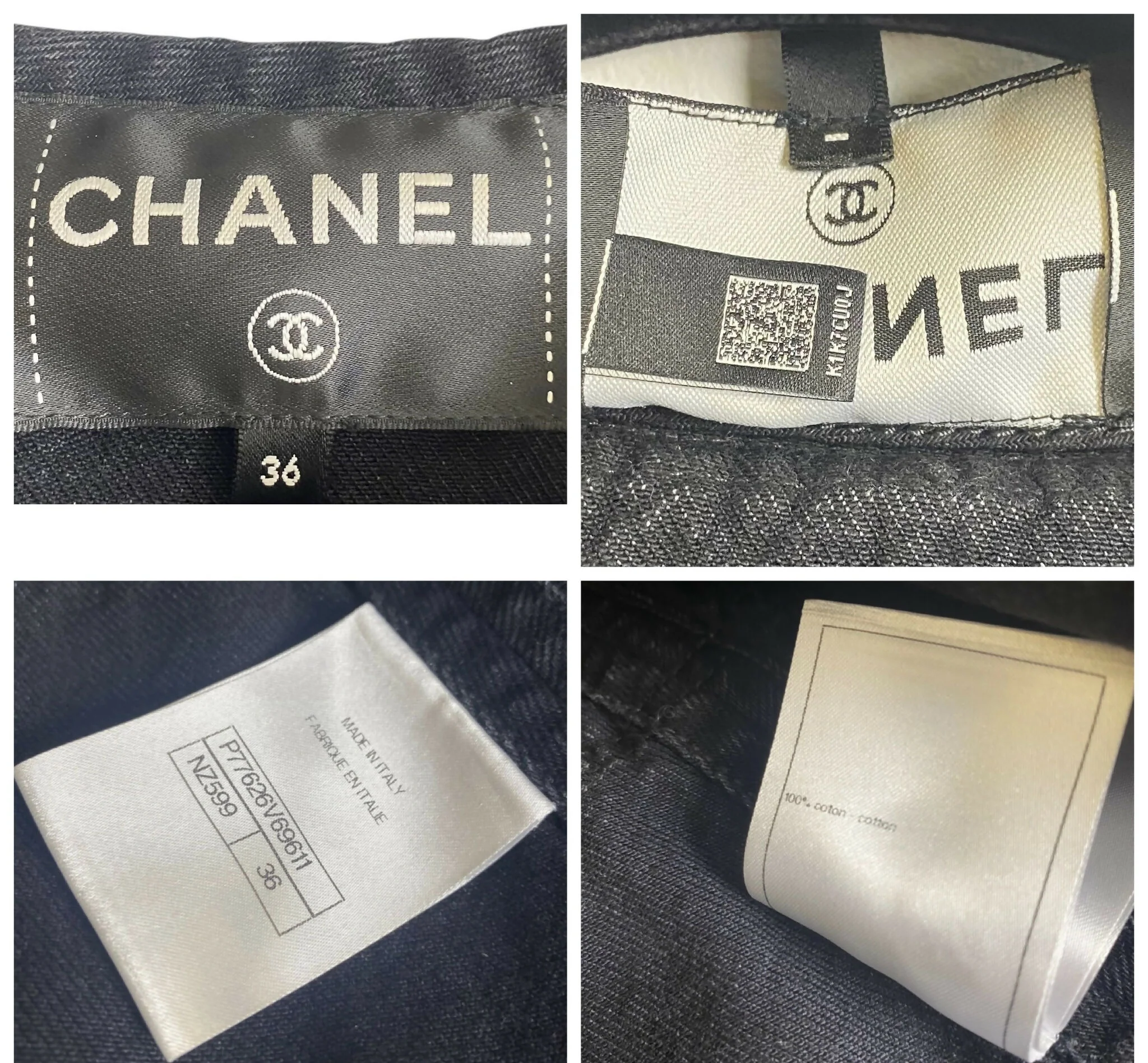 Chanel 24A Paris Manchester Black Denim Coat Jacket Cape FR 36 - Image 10
