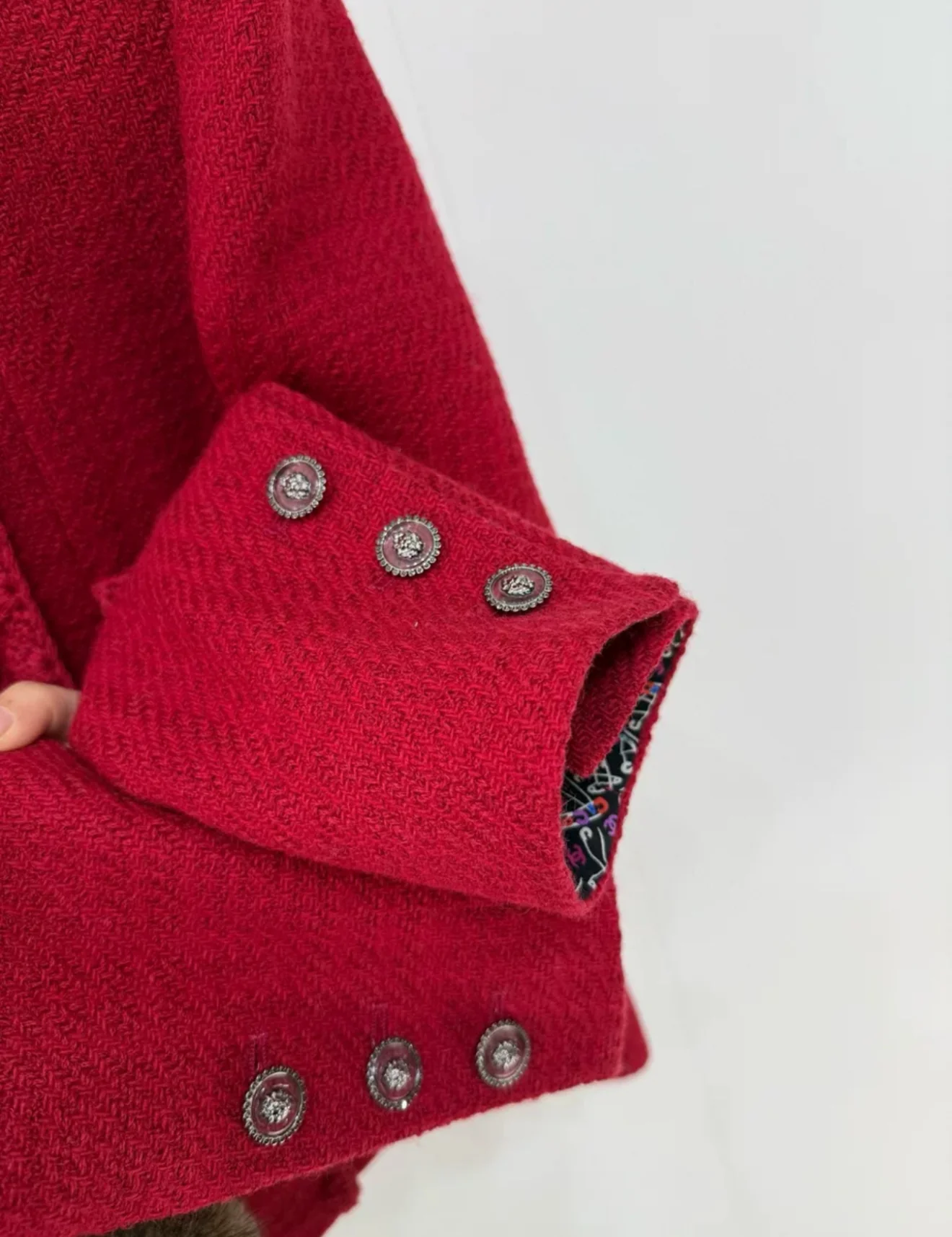 Chanel 24A Red Tweed Jacket - Image 4