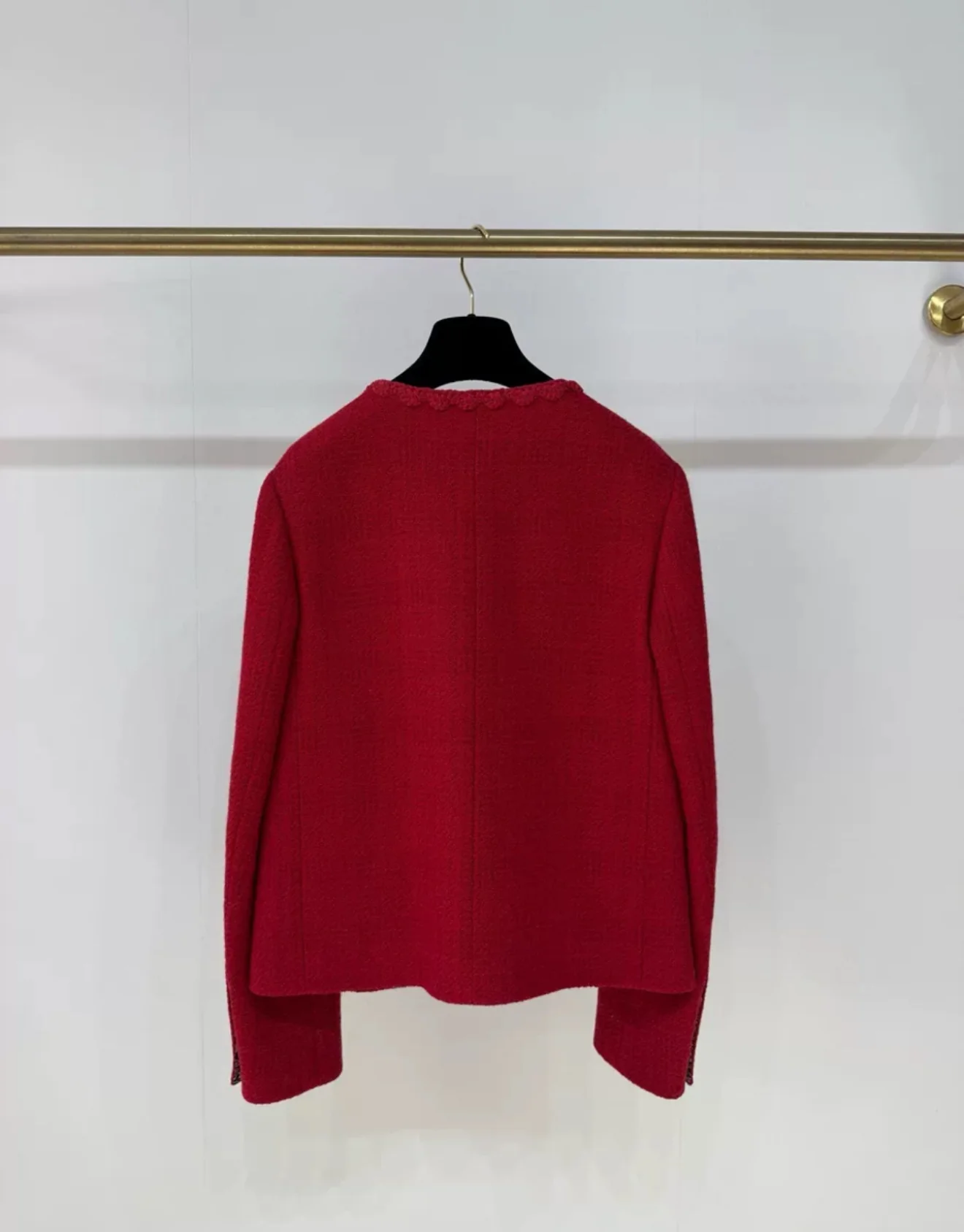 Chanel 24A Red Tweed Jacket - Image 5