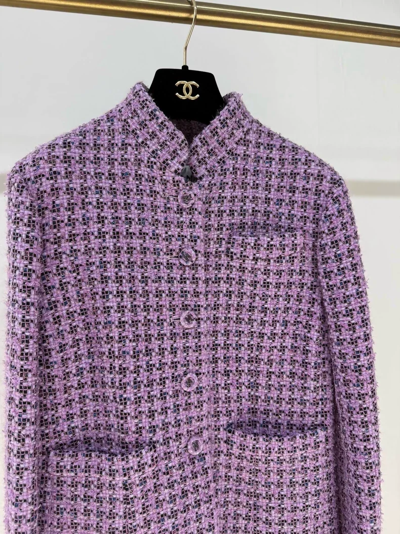 Chanel 24A purple tweed jacket - Image 2