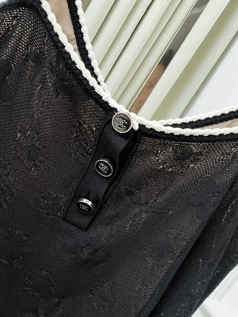 Chanel 24B Black Lace Dress - Image 2