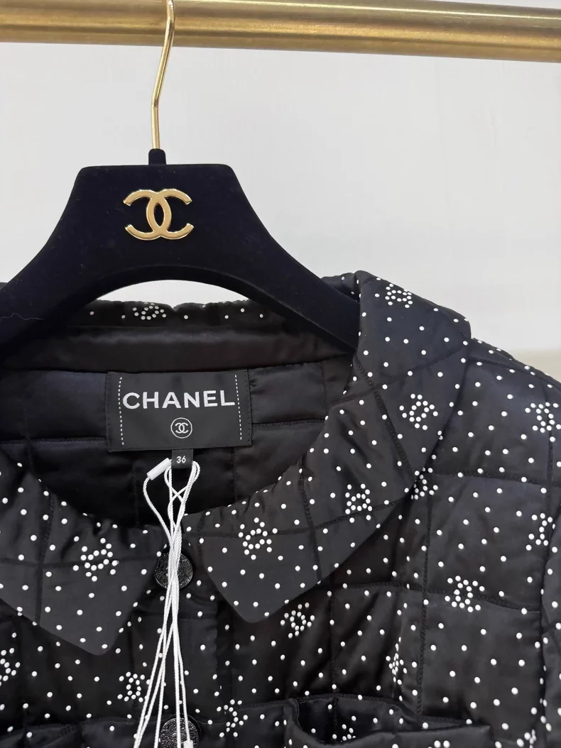 Chanel 24B Black Polka Dot Jacket - Image 2