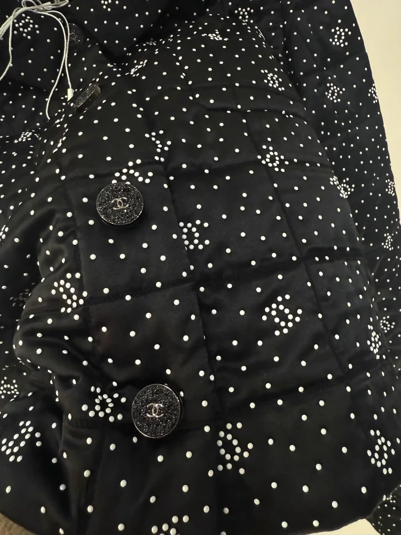 Chanel 24B Black Polka Dot Jacket - Image 3