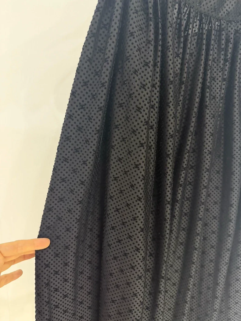 Chanel 24B black velvet CC skirt - Image 3