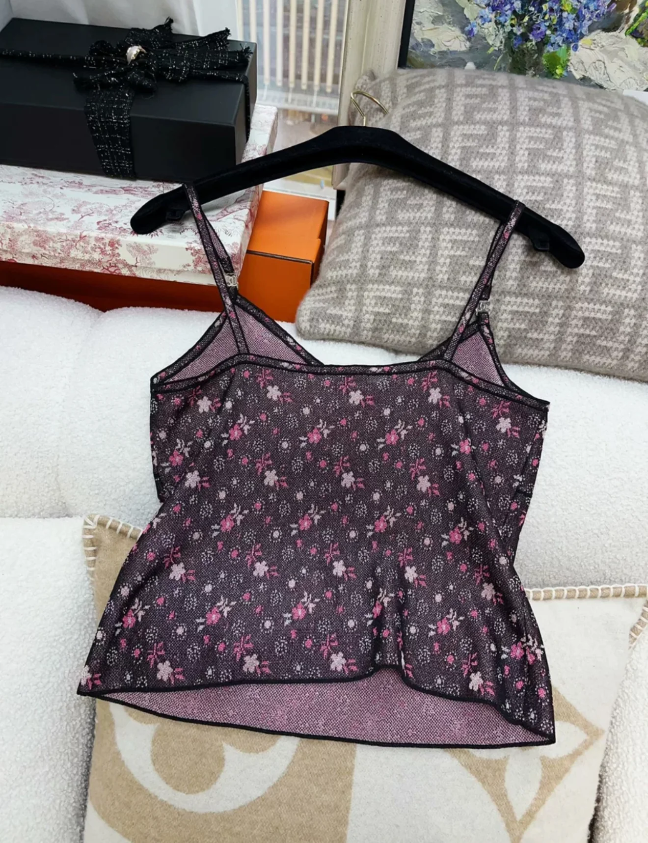 Chanel 24B colorful flower knitted top - Image 4