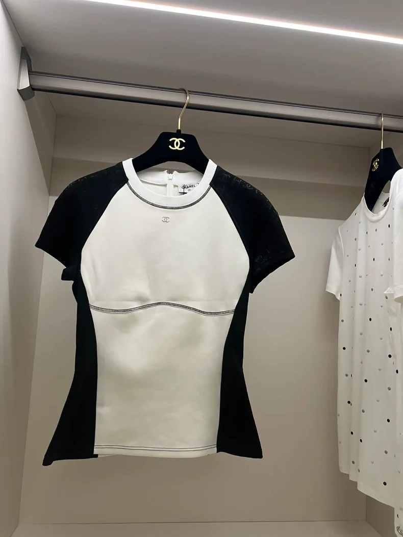 Chanel 24C Black and White T-Shirt