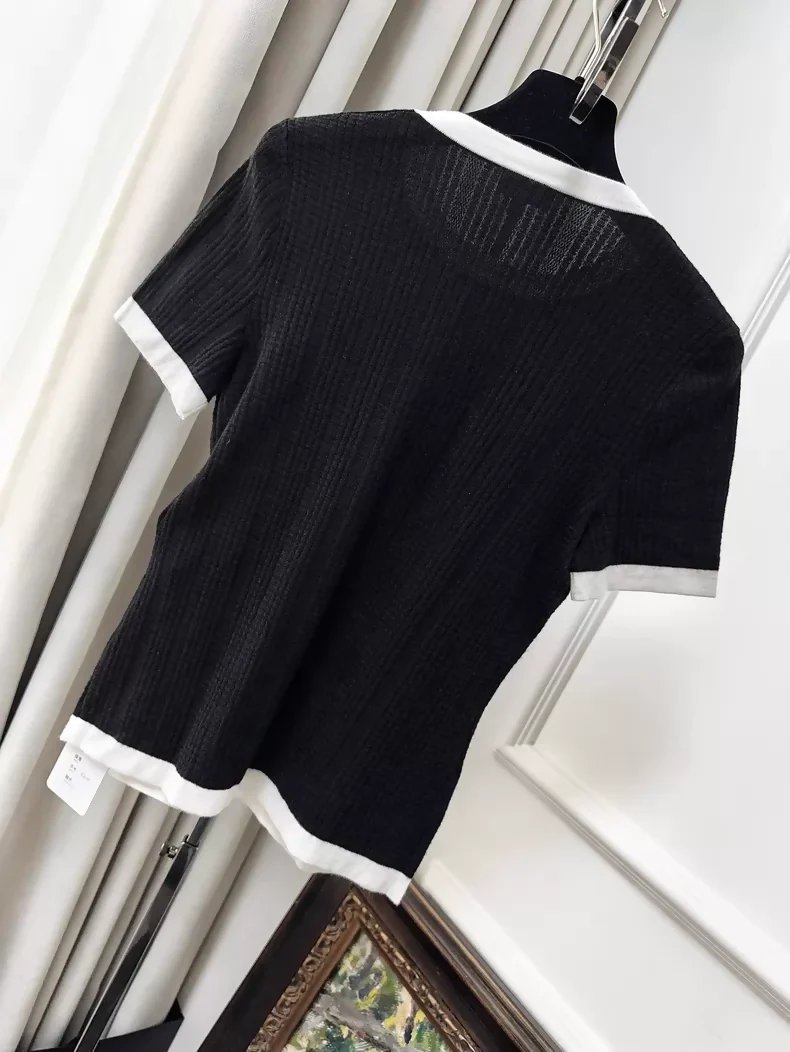 Chanel 24C black t-shirt top - Image 2