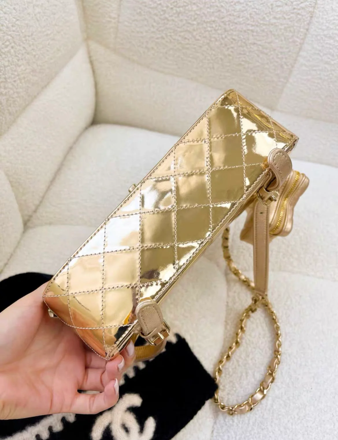 Chanel 24C gold mirror star backpack - Image 5