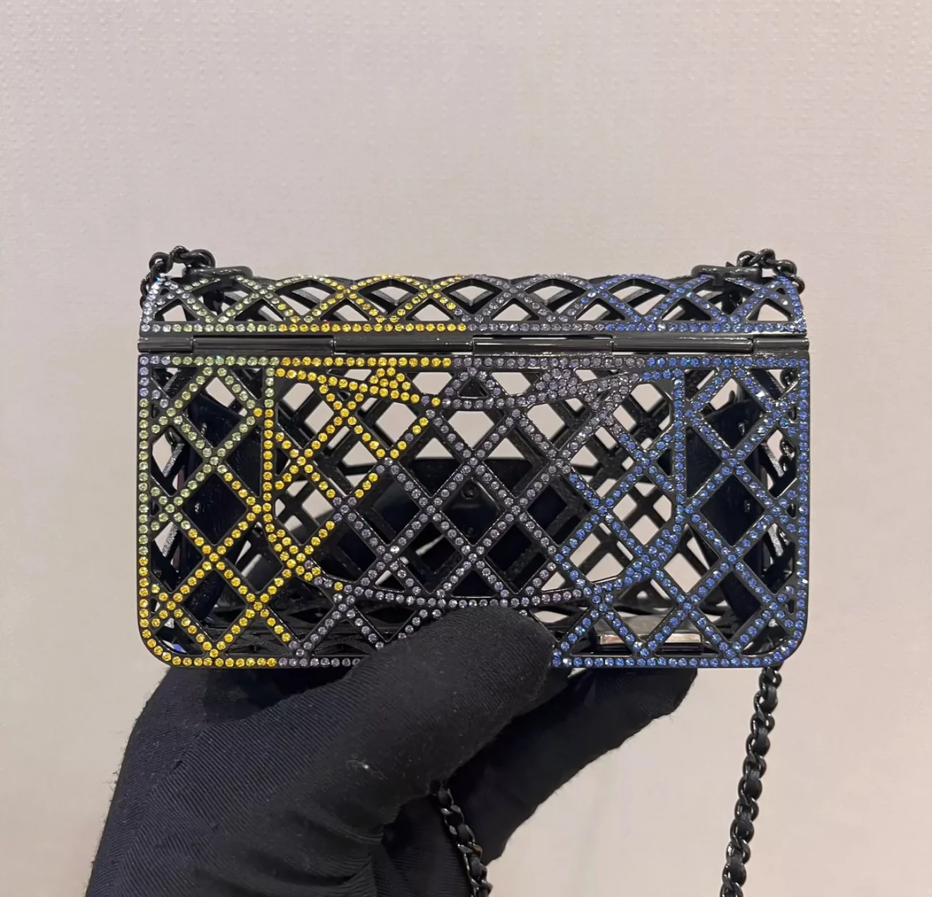 CHANEL 24C MULTI-COLOUR CRYSTAL METAL MINI FLAP BAG - Image 4