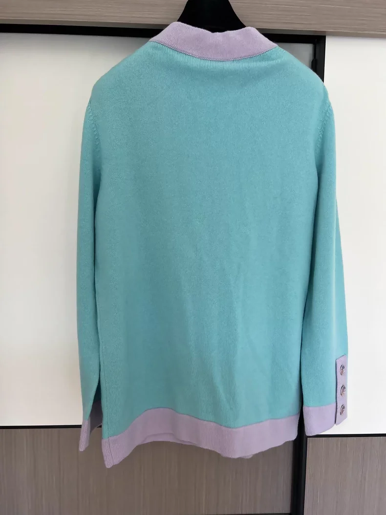 Chanel 24C Pink and Purple Cardigan, - Image 4