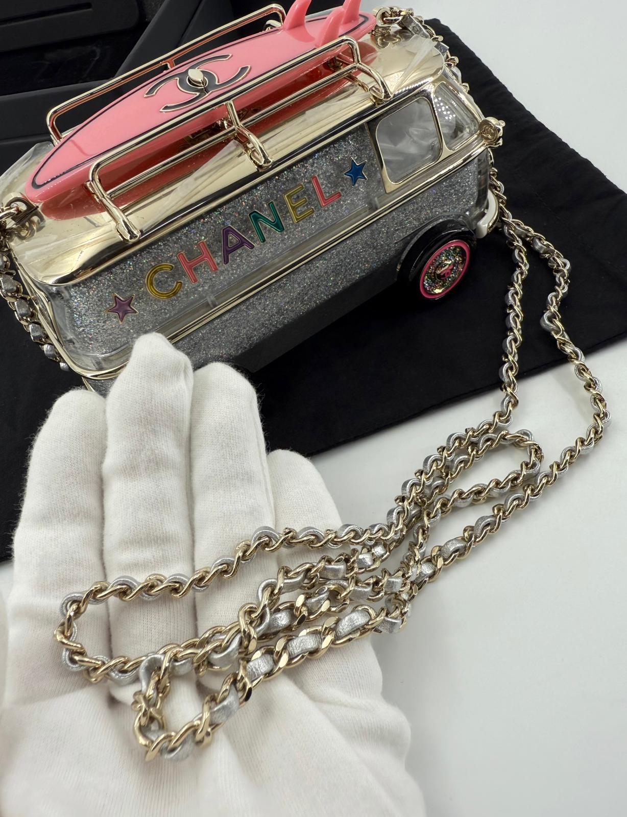 Chanel 24C Pink Mini bus Van Hollywood Minaudiere Mini Bag handbag Collectible - Image 13