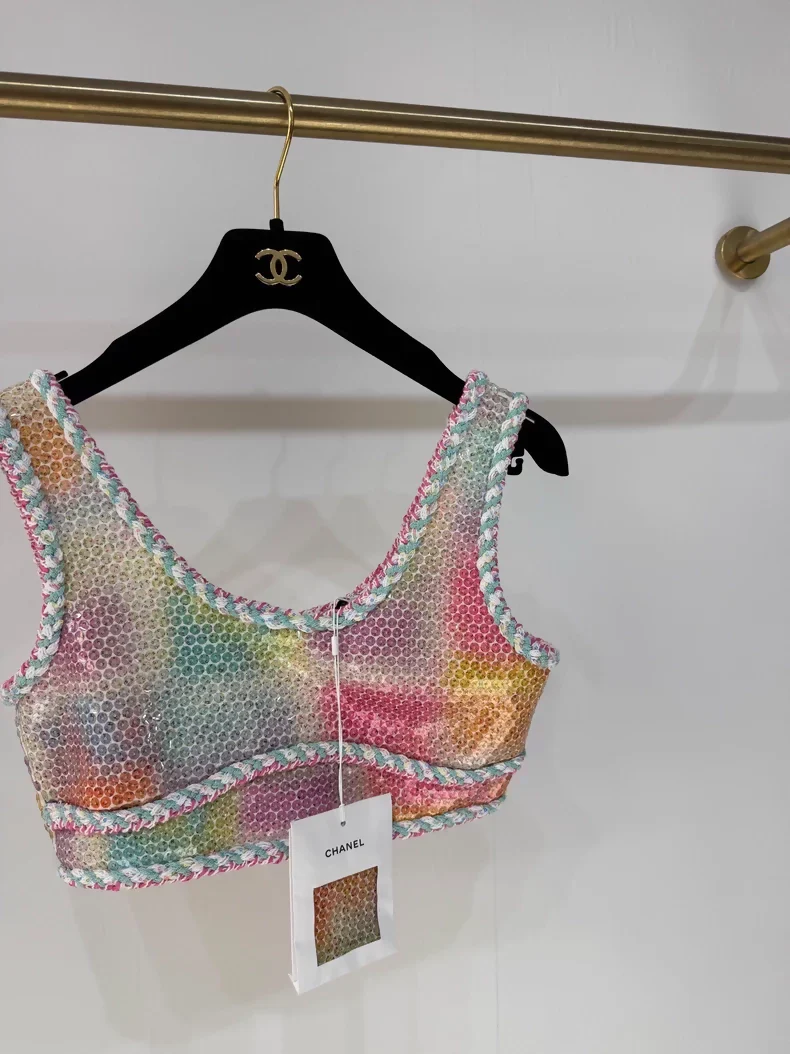 Chanel 24C sequined rainbow vest top - Image 2