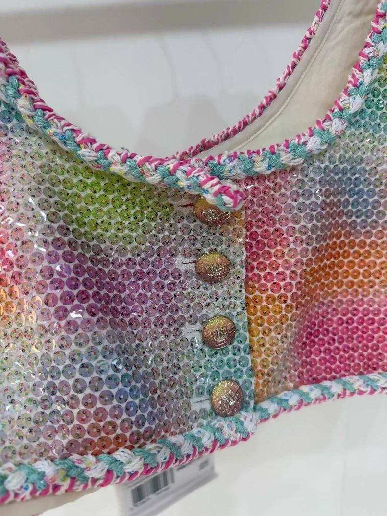 Chanel 24C sequined rainbow vest top - Image 3