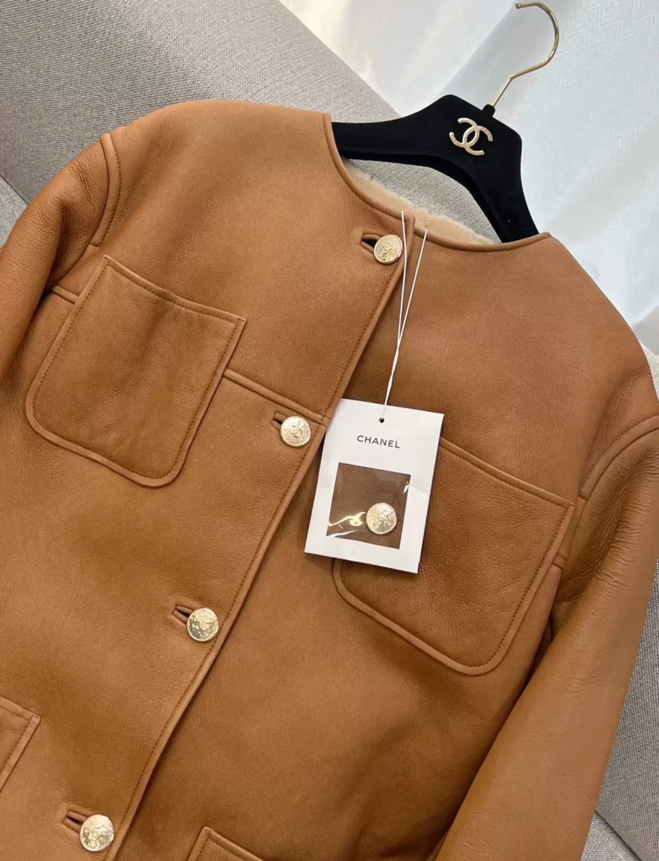 Chanel 24K Brown Shearling Coat - Image 3