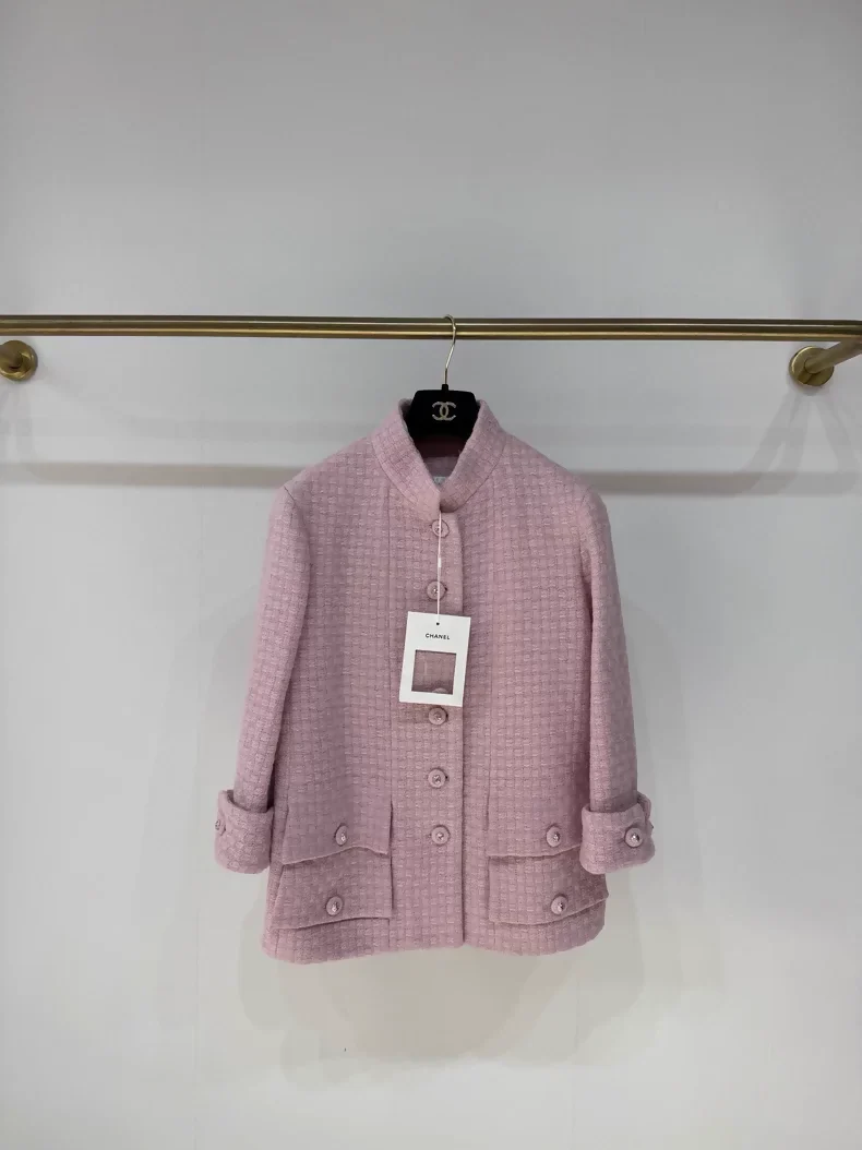 Chanel 24k pink tweed jacket