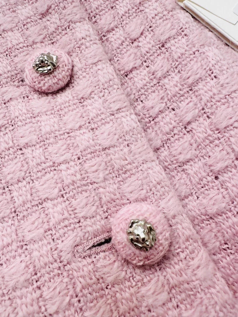 Chanel 24K light pink wool tweed coat - Image 2