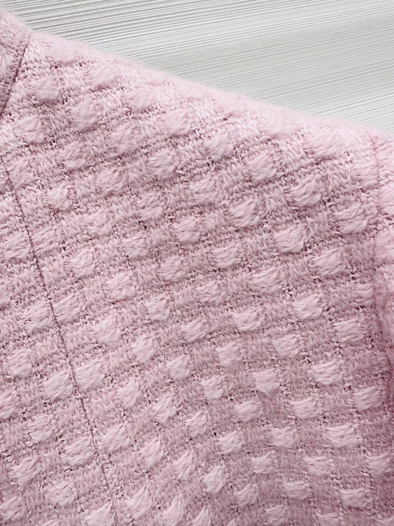 Chanel 24K light pink wool tweed coat - Image 3
