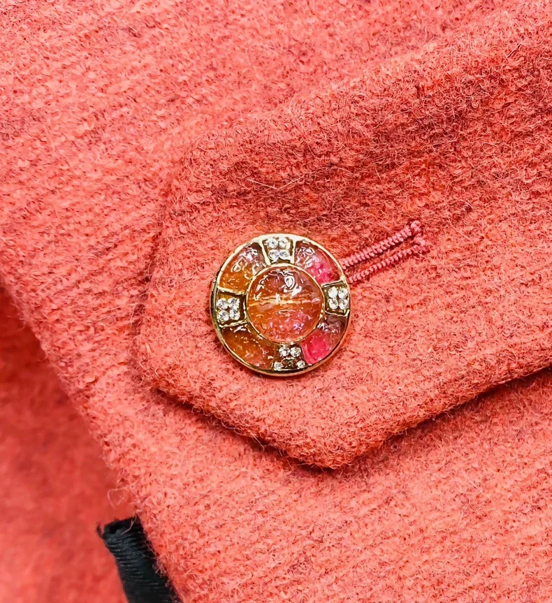Chanel 24K l orange-red coat - Image 3
