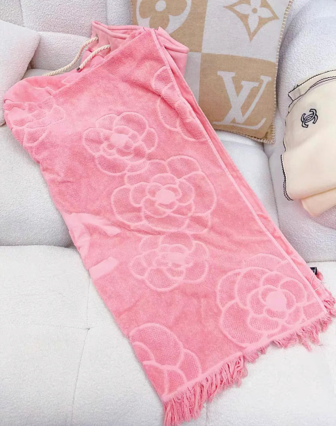 Chanel 24M pink beach bag & towel set - Image 5