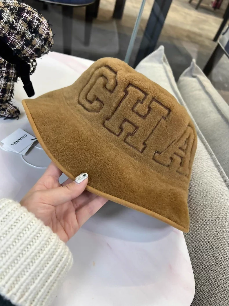 Chanel 24N Brown Hat with Large Logo