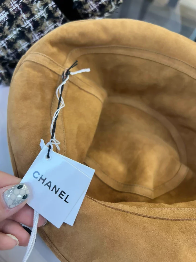 Chanel 24N Brown Hat with Large Logo - Image 3