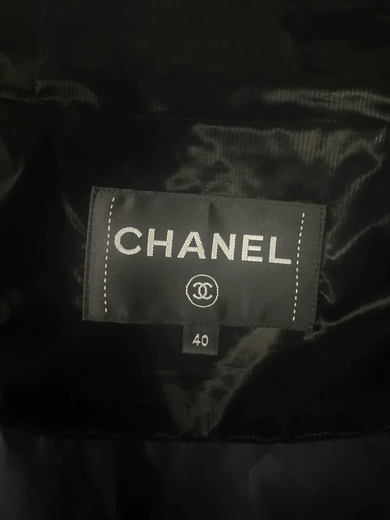 Chanel 24N Coco Neige Black Velvet Jacket 40FR - Image 3