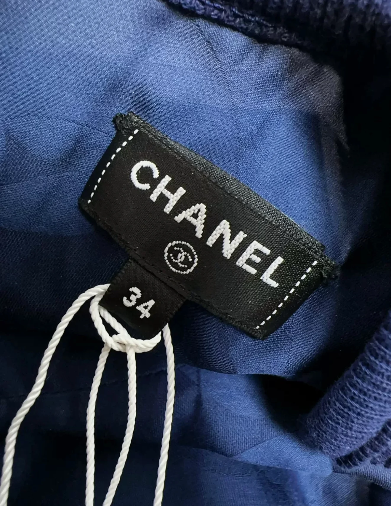 Chanel 24P Blue Tweed Dress - Image 4