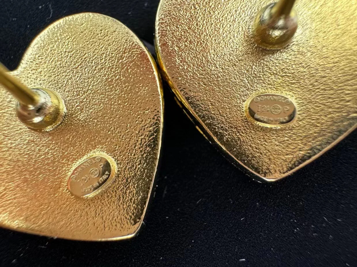 Chanel 24P Denim Love Earrings - Image 11