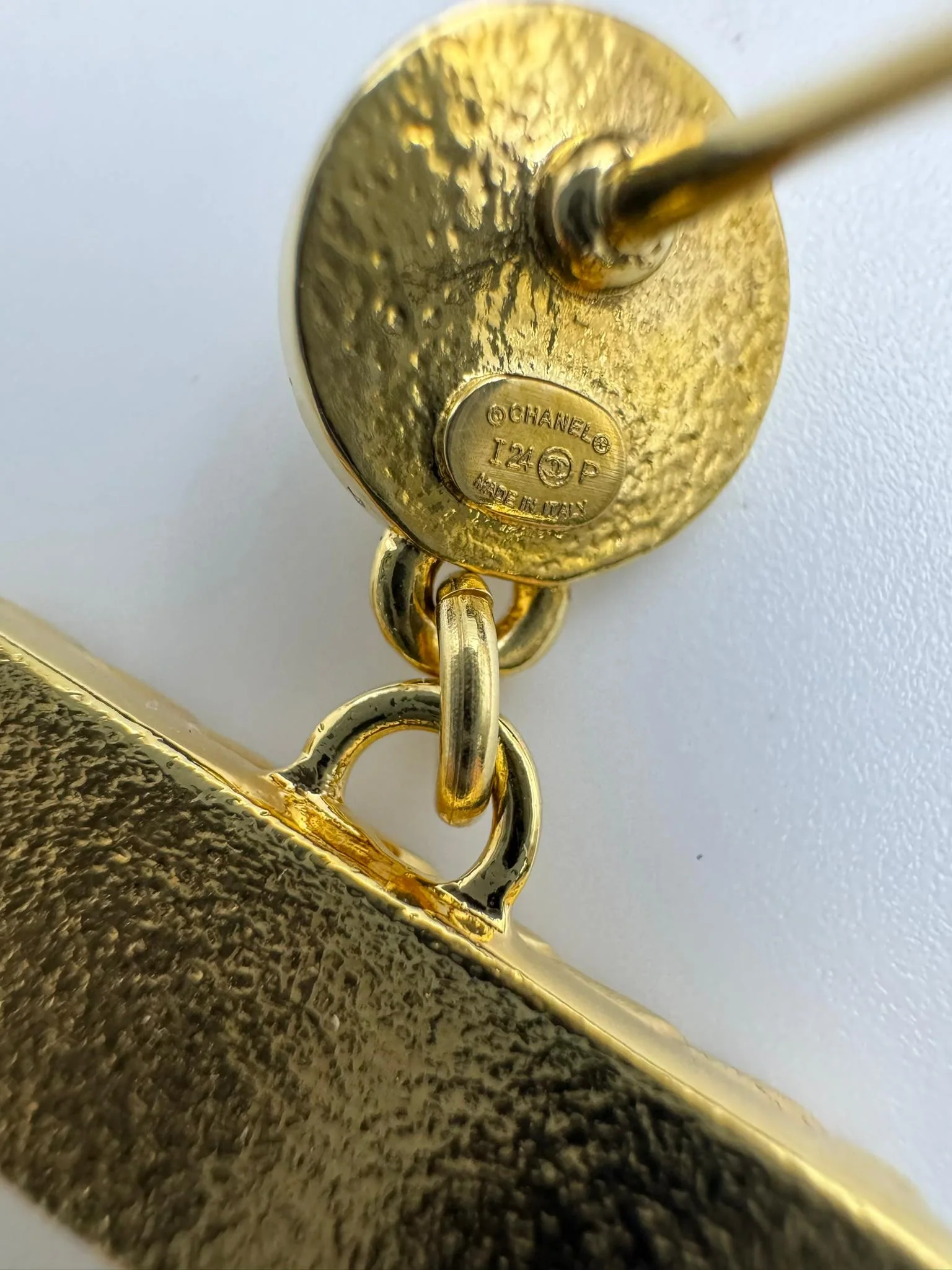 Chanel 24P Metal Denim Size 5 Earrings - Image 12
